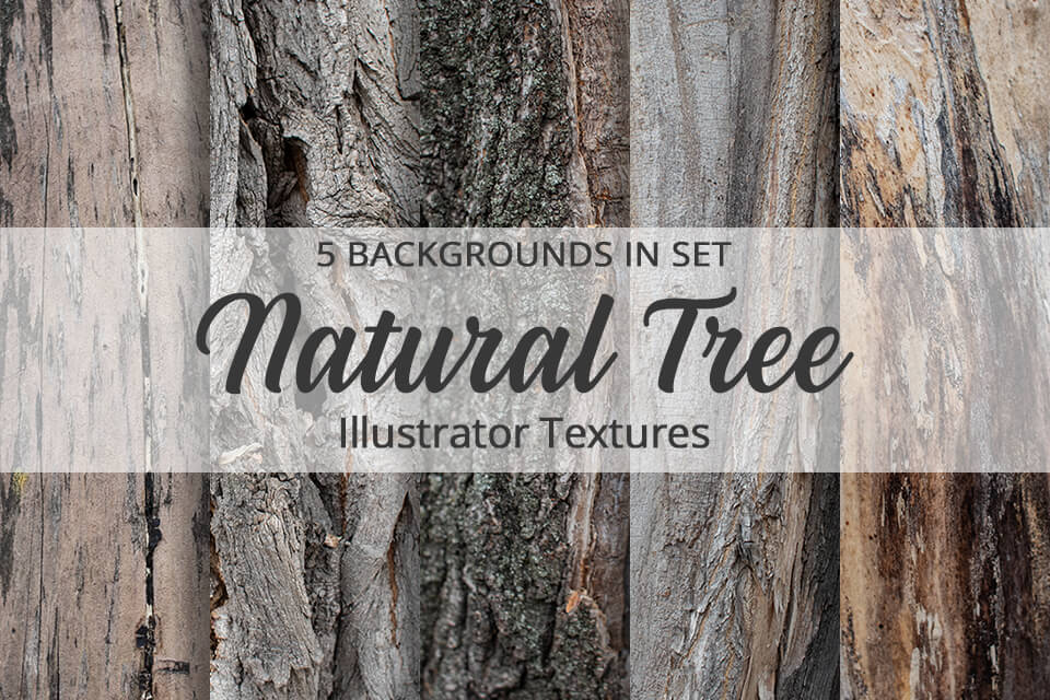 natural tree illustrator texture set