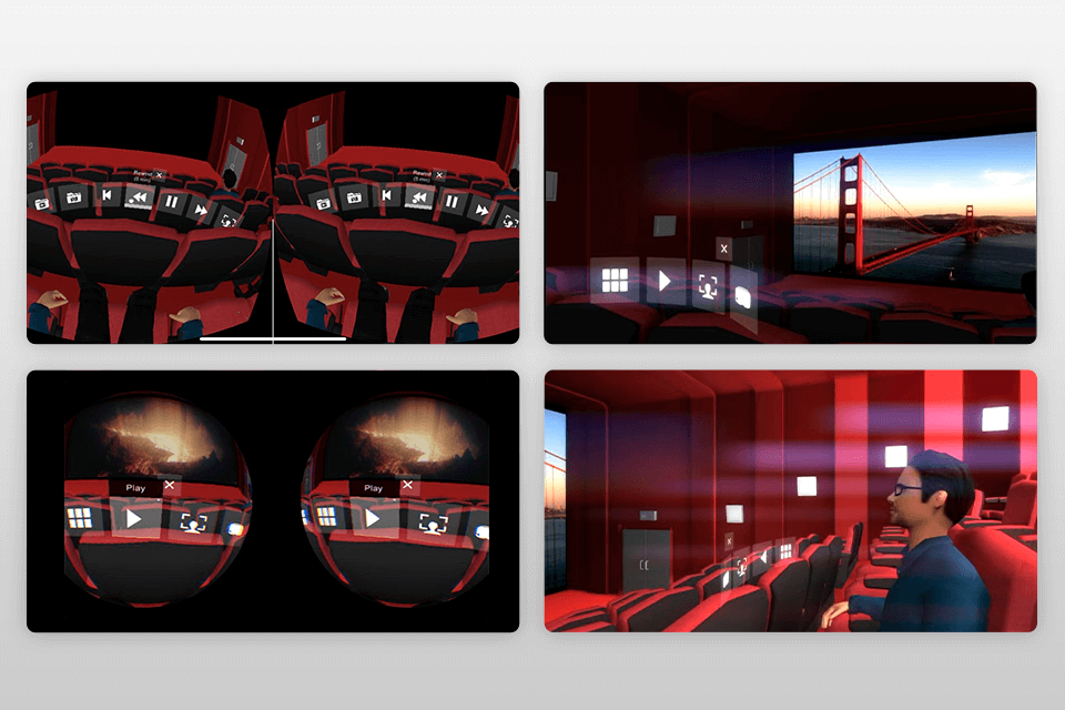 one cinema interface vr player for iphone