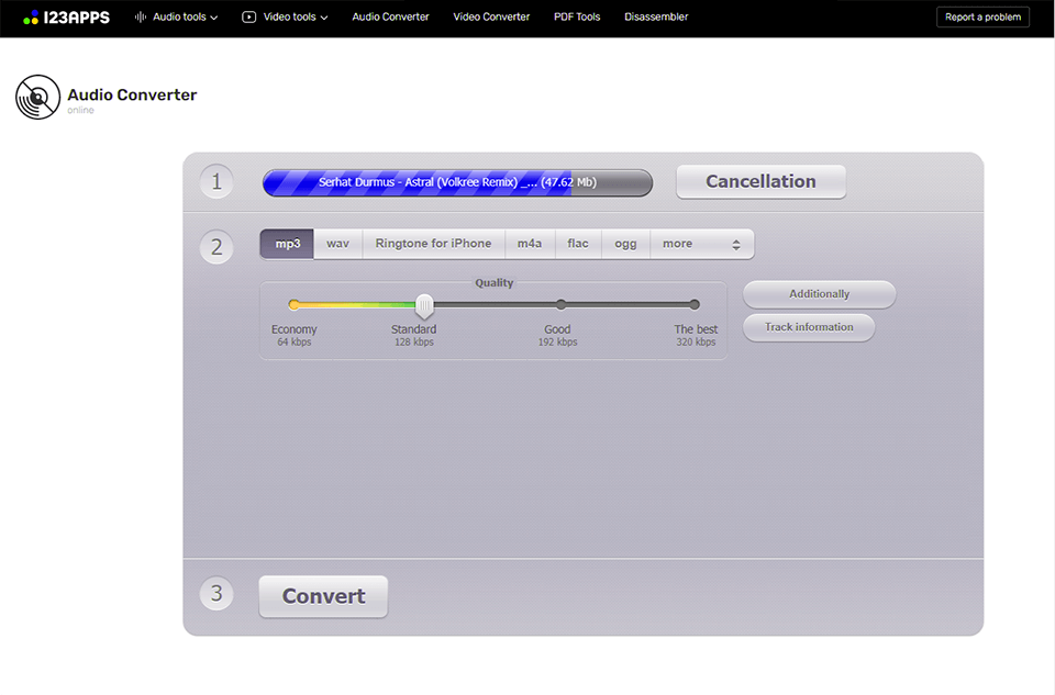 online audio converter wav to mp3
