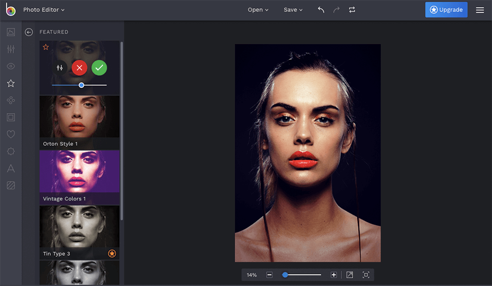befunky use professional filter