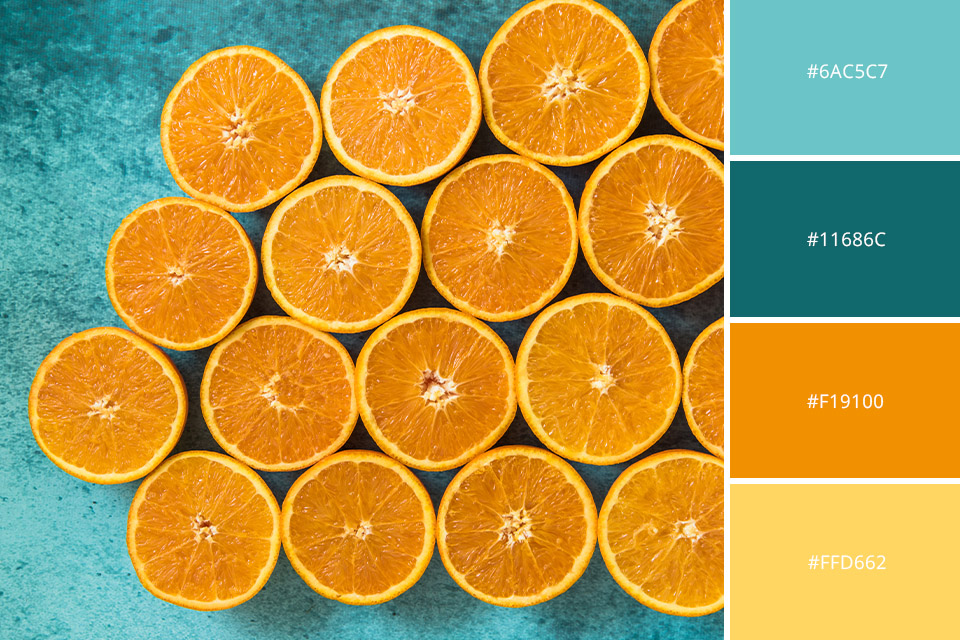 orange and blue complementary colors photography