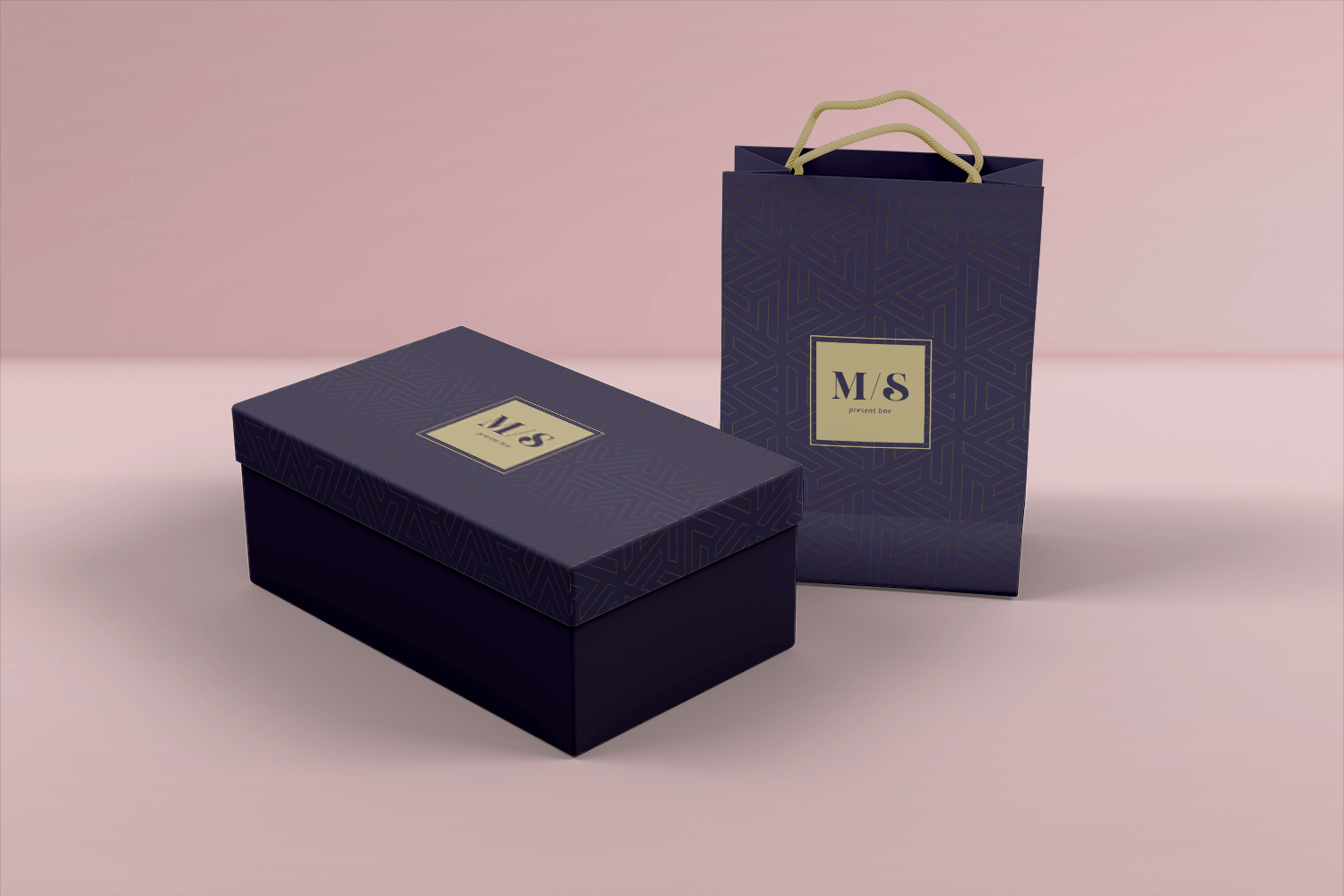 packaging design template gift box