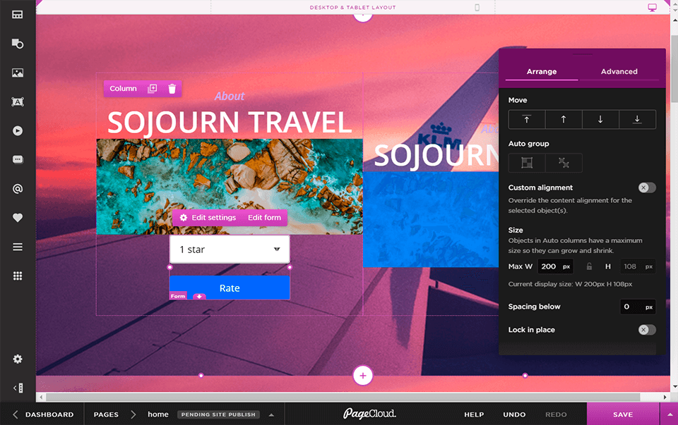 pagecloud interface adobe muse replacement