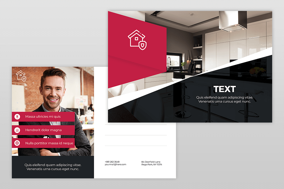 personality real estate postcard idea