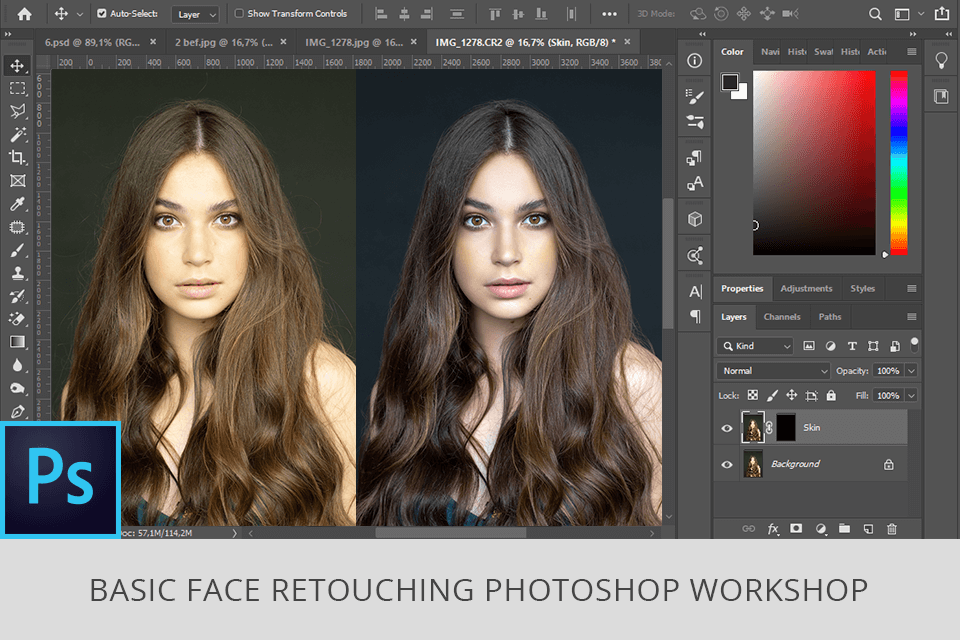 photo editing workshop for basic face retouching