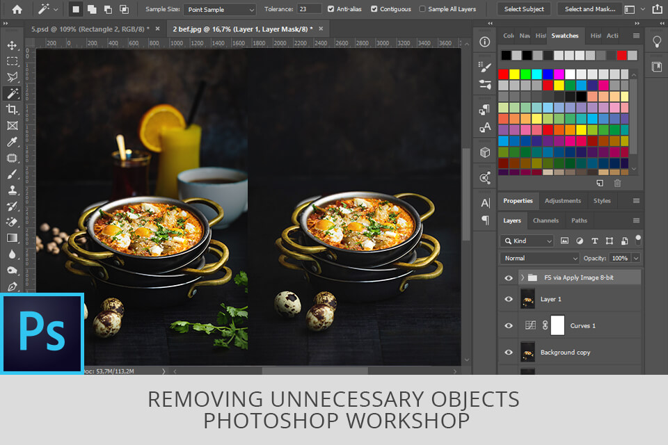 photo editing workshop for removing unnecessary objects