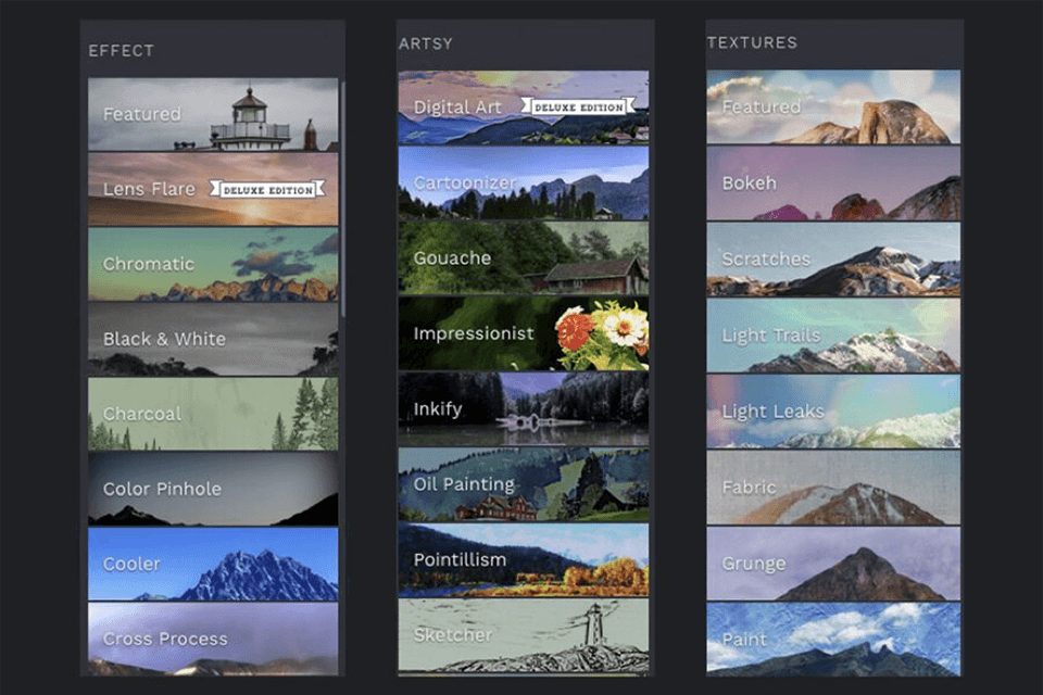 befunky professional filter set