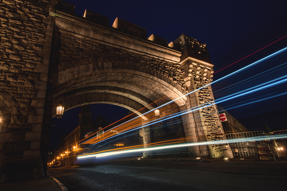 photo of road with cars