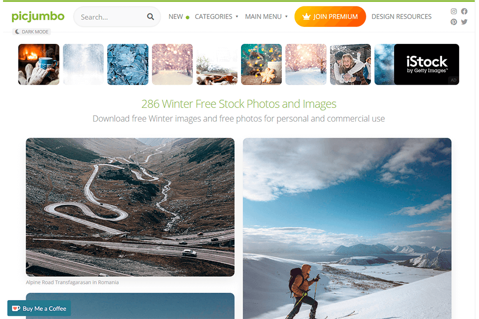 picjumbo أفضل واجهة موقع للتصوير الفوتوغرافي للأوراق المالية
