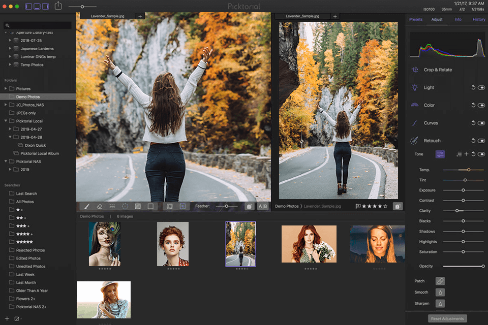 pictorial photo management software for mac interface