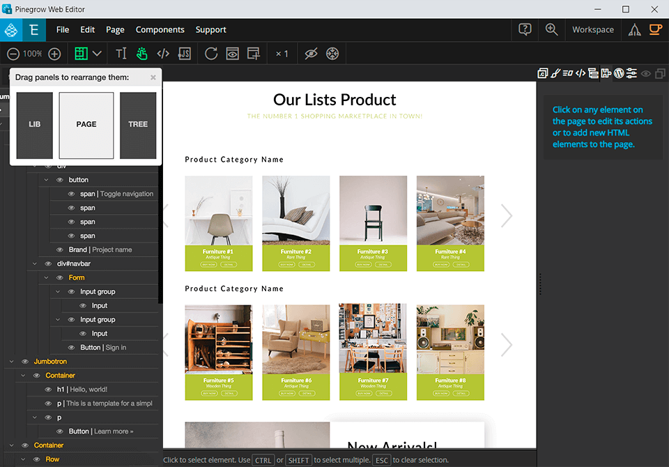 pinegrow interface adobe muse replacement