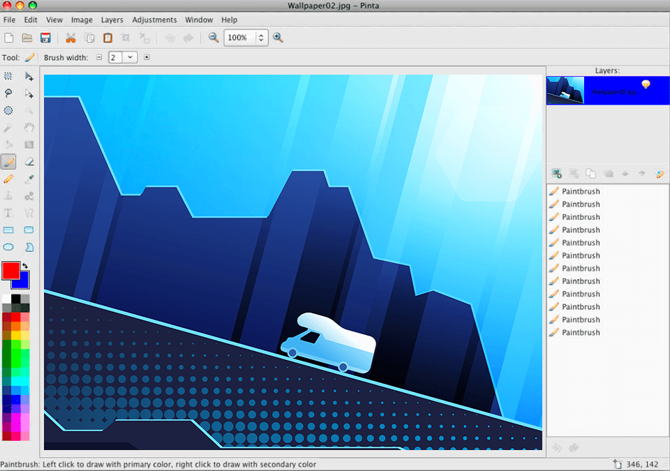 pinta microsoft paint alternative interface