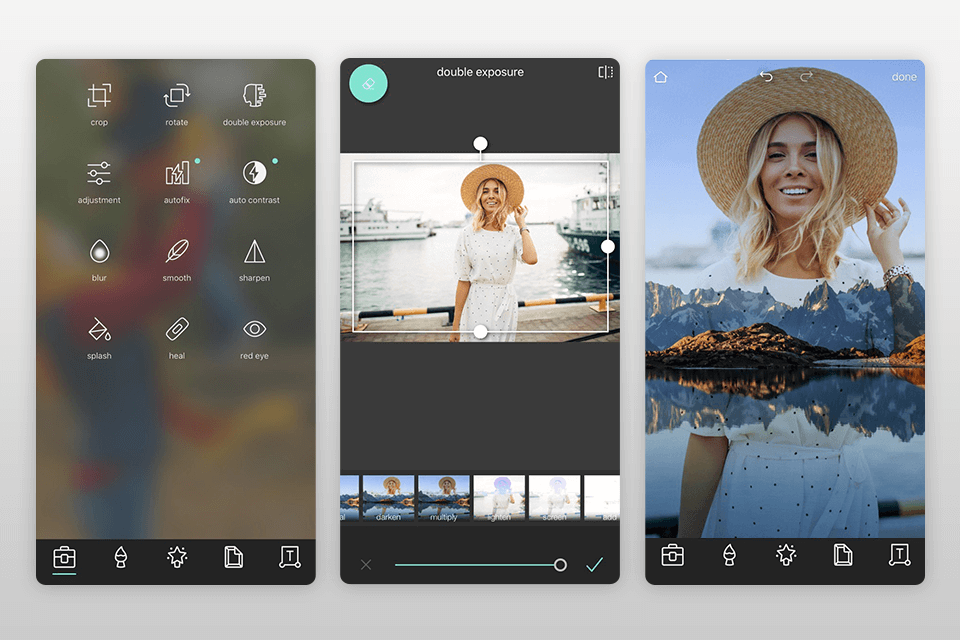 pixlr double exposure تطبيق الصور