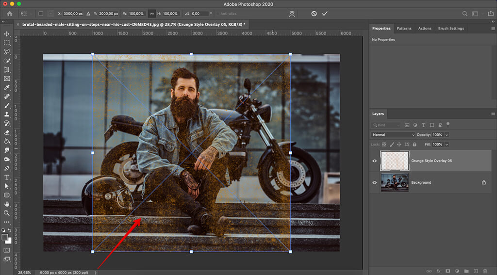 how to add texture in photoshop portrait positioning the texture