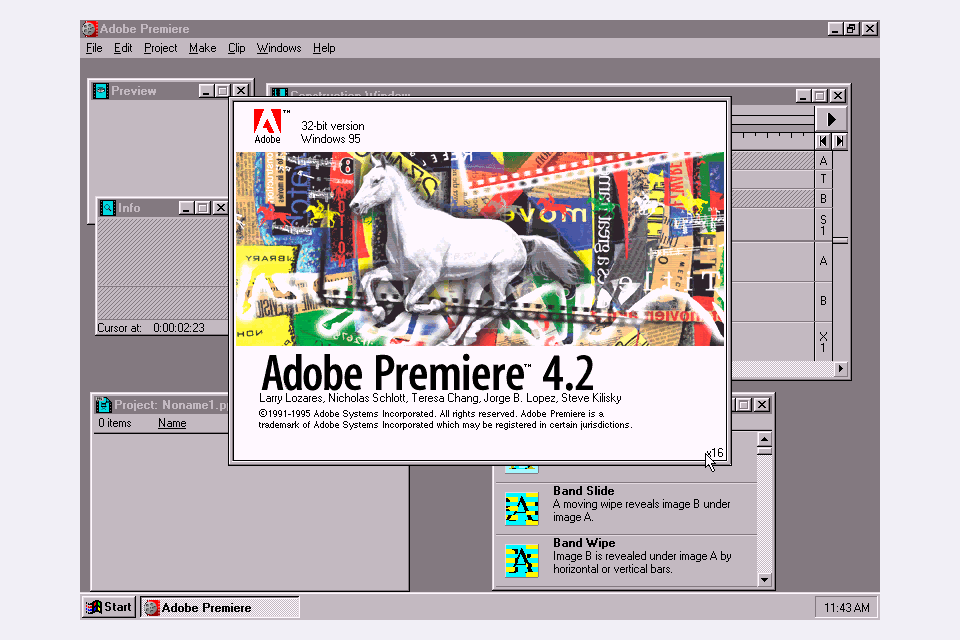 premiere 4.2 version for windows interface