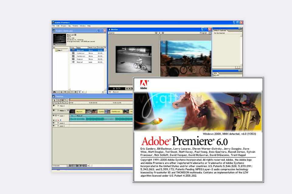premiere 6.0 version interface