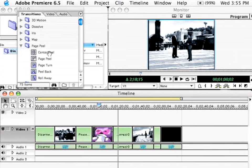 premiere 6.5 version interface