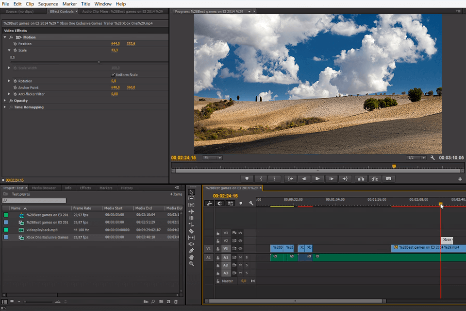 premiere pro cc version interface