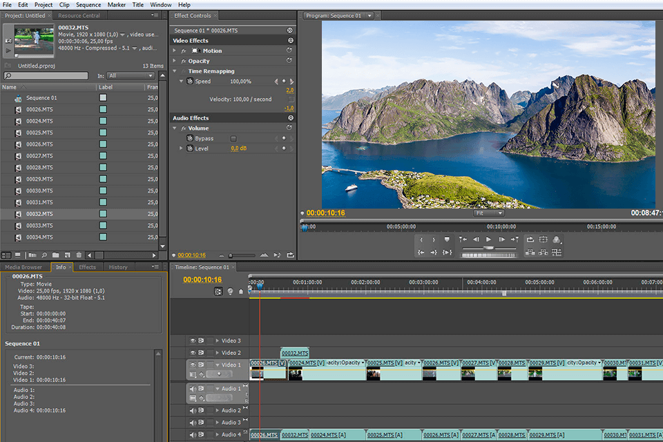 premiere cs4 version interface