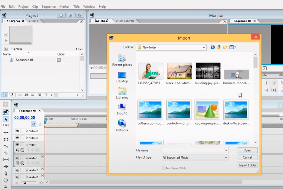 premiere pro 1.5 version interface