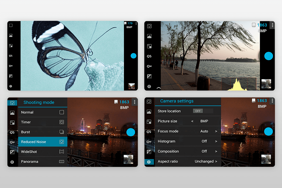procapture android camera app interface