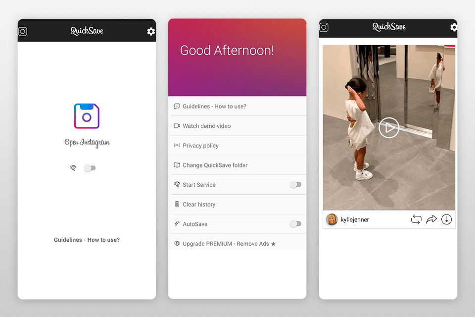 quicksave apps to save video from instagram