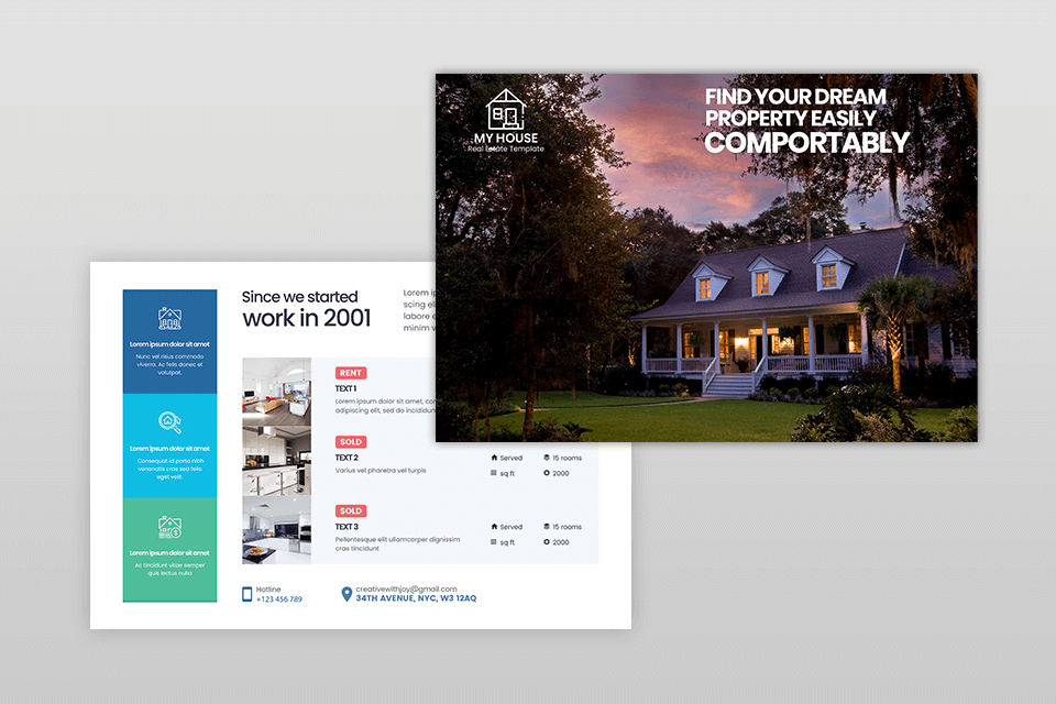 real estate postcard ideas agency