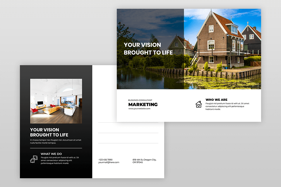 real estate postcard ideas list