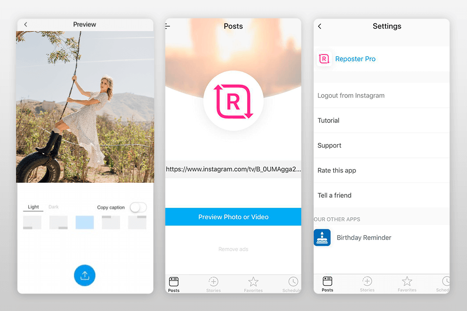 regrammer apps to save video from instagram