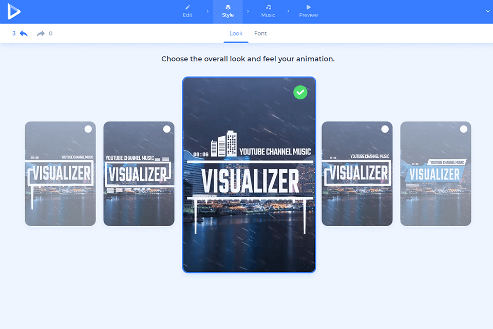renderforest music visualizer interface