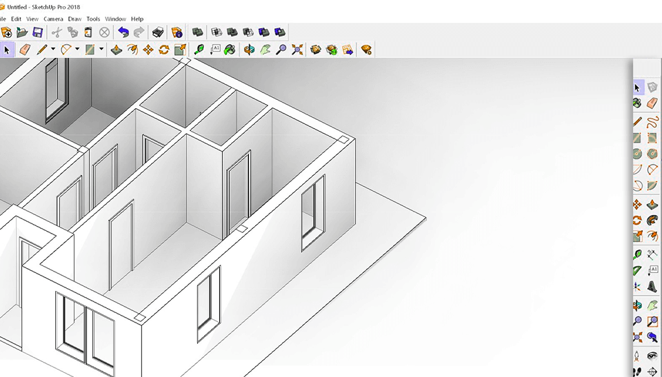 sketchup pro interior design software interface