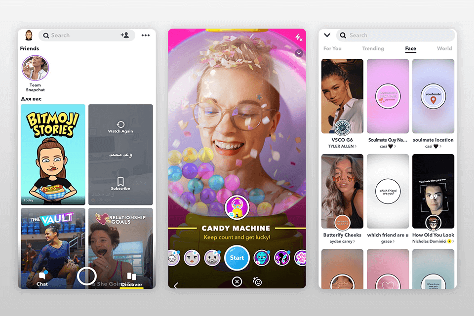 snapchat funny photo app interface