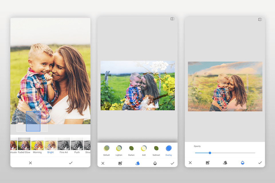 snapseed double exposure تطبيق الصور