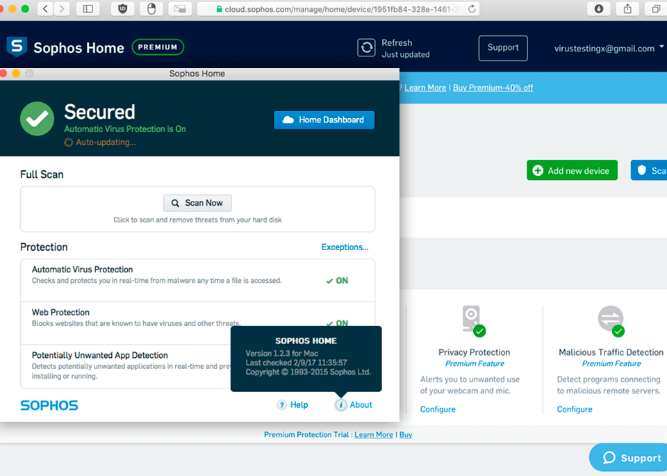sophos interface internet security suites