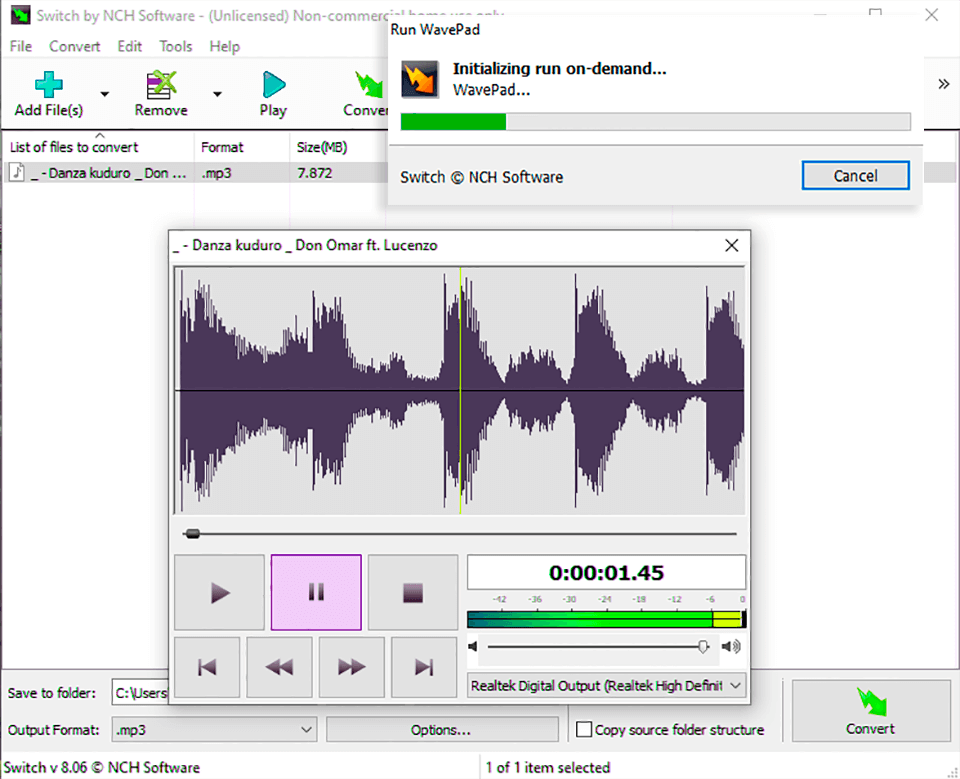 switch wav to mp3 converter