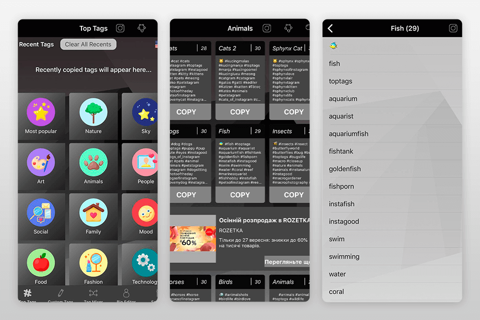 top tags app to get likes on instagram interface