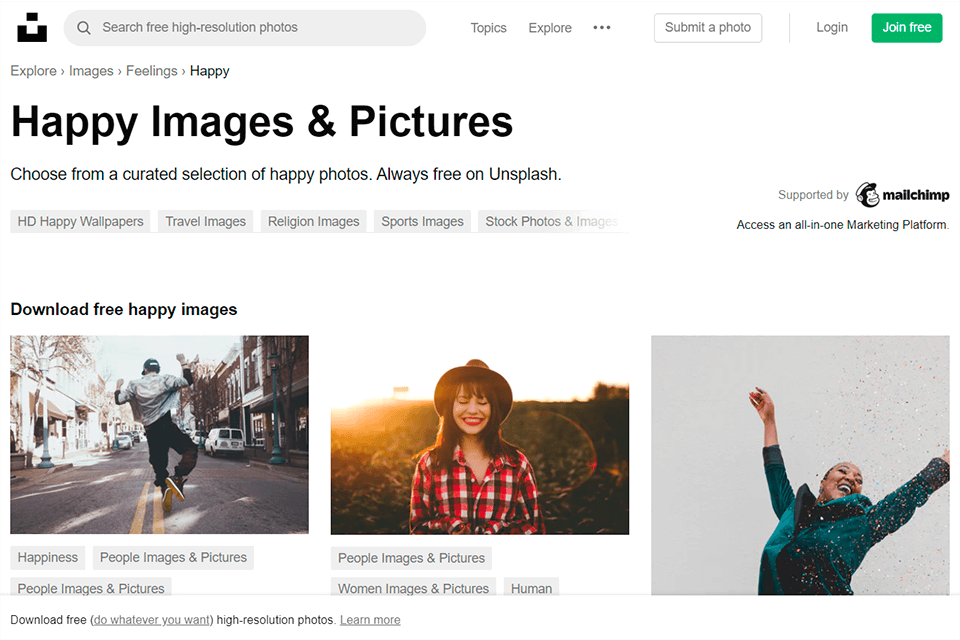 unsplash أفضل واجهة موقع لمخزون التصوير الفوتوغرافي