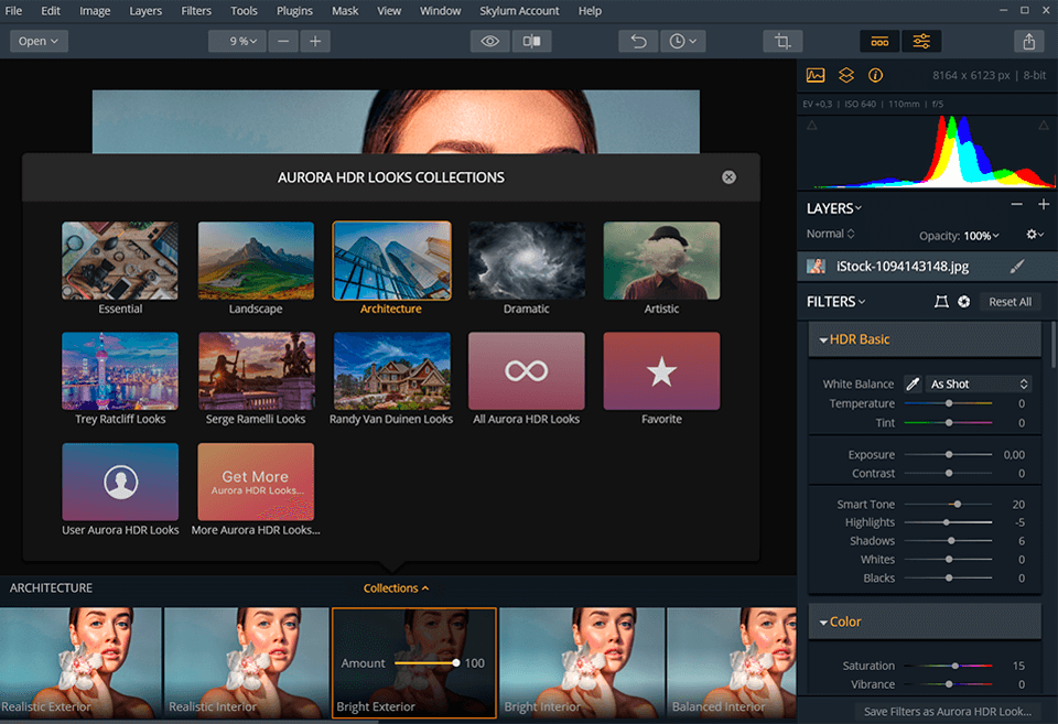 using looks in aurora hdr