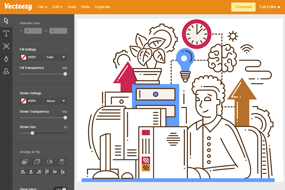 vecteezy coreldraw alternative interface