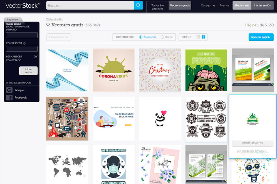 vectorstock paginas de vectores