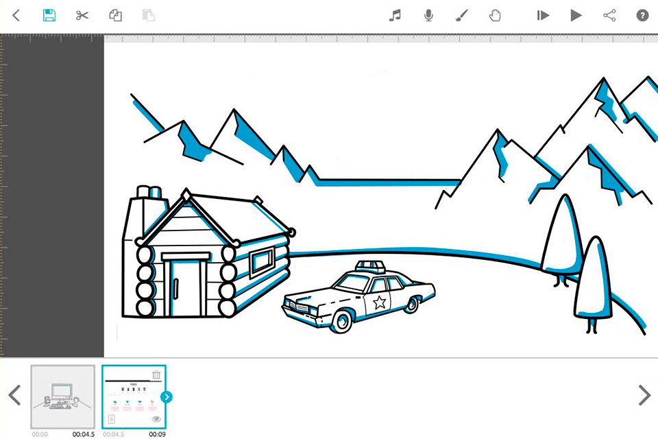 videoscribe whiteboard animation software interface