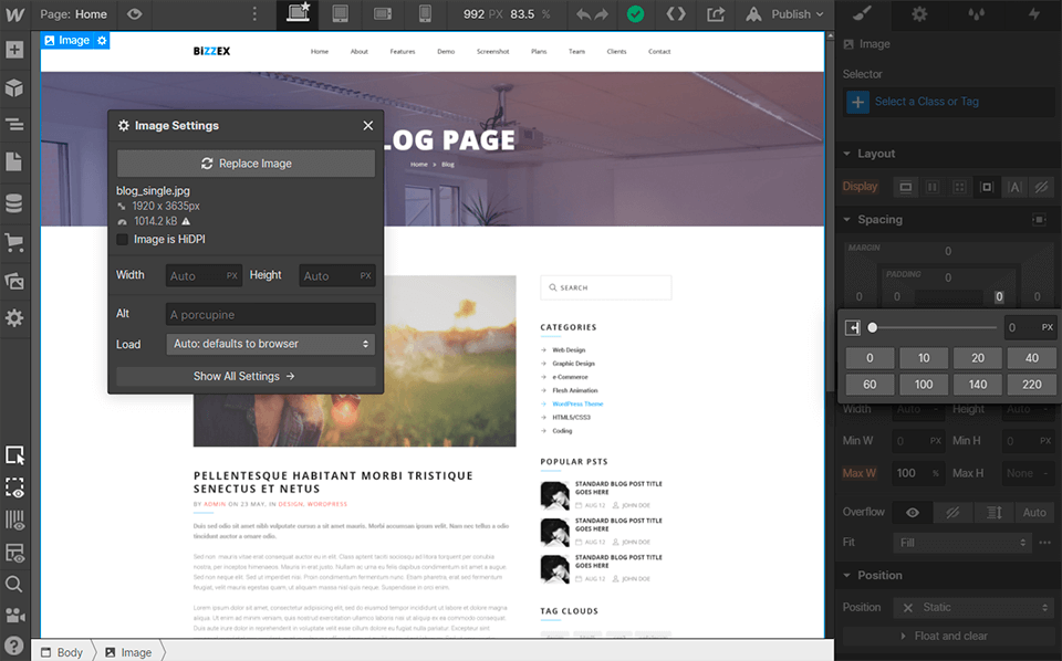 webflow interface adobe muse replacement
