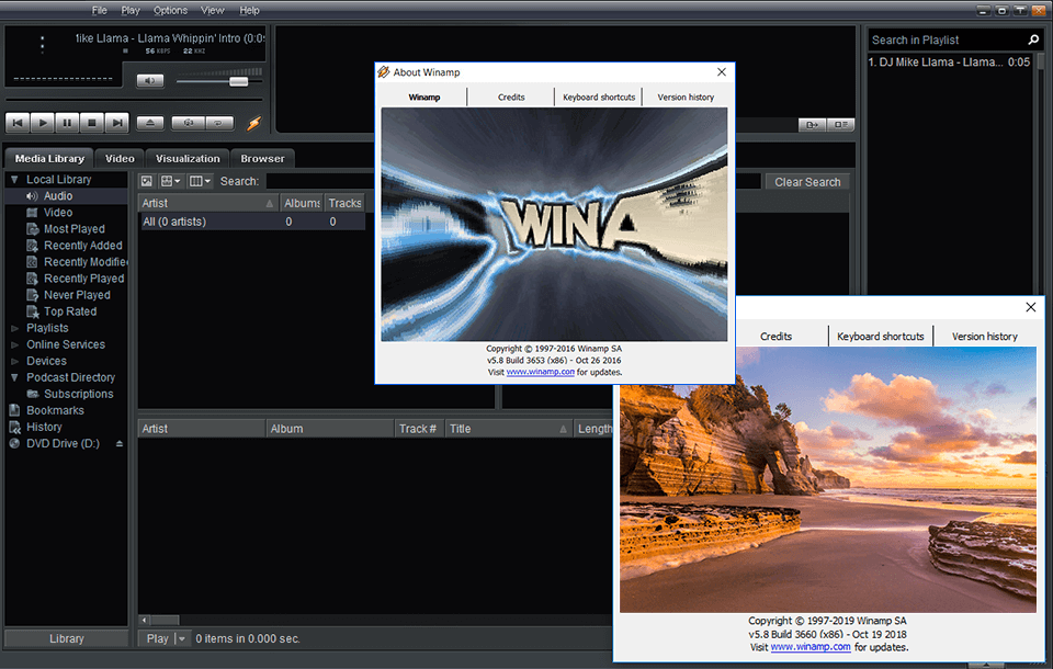winamp download interface