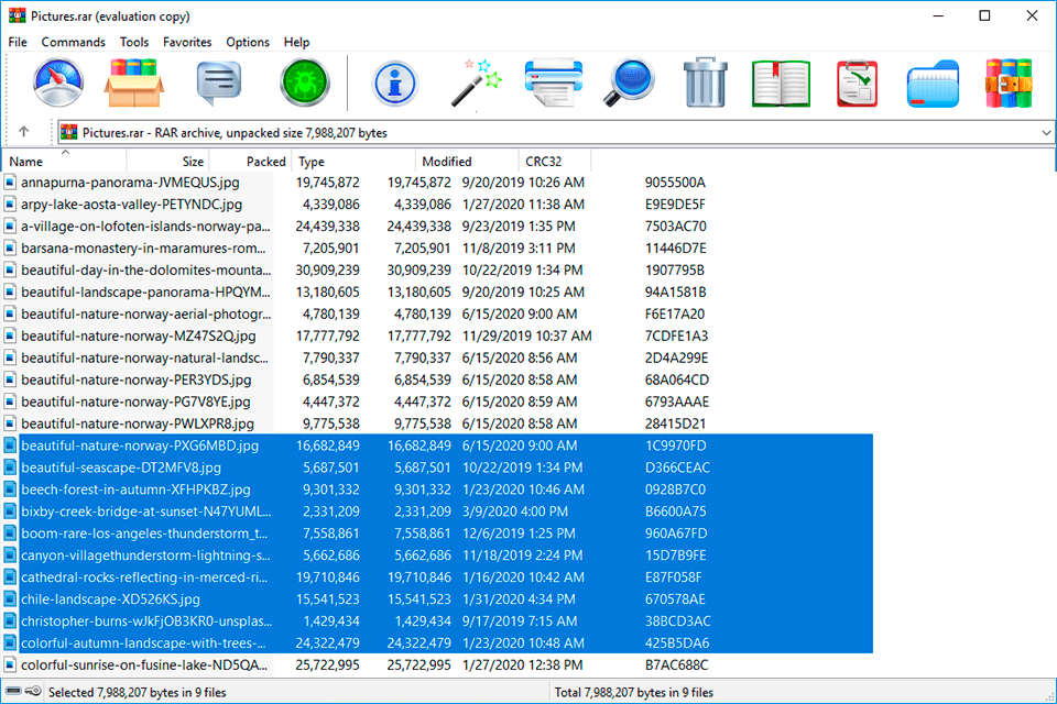winrar interface free winzip alternative