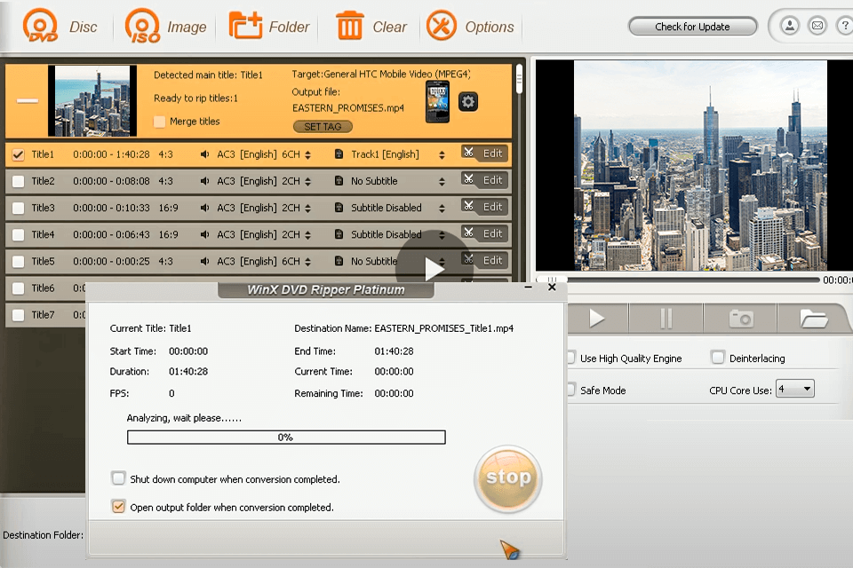 winx dvd ripper dvd to digital converter interface