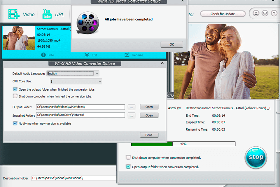 winx hd video converter deluxe interface