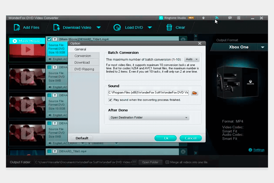 wonderfox dvd to digital converter interface