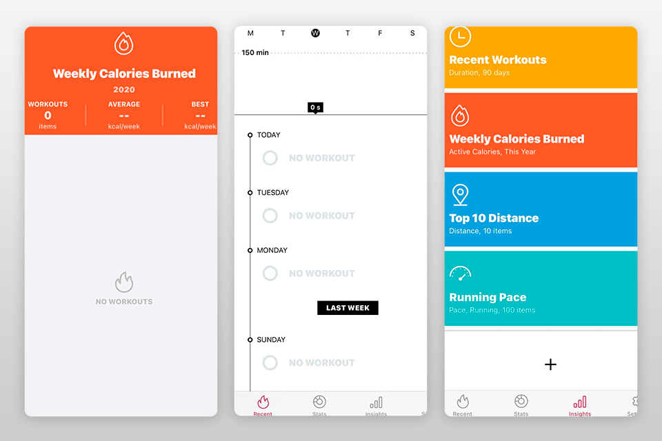 zones for training fitness app interface