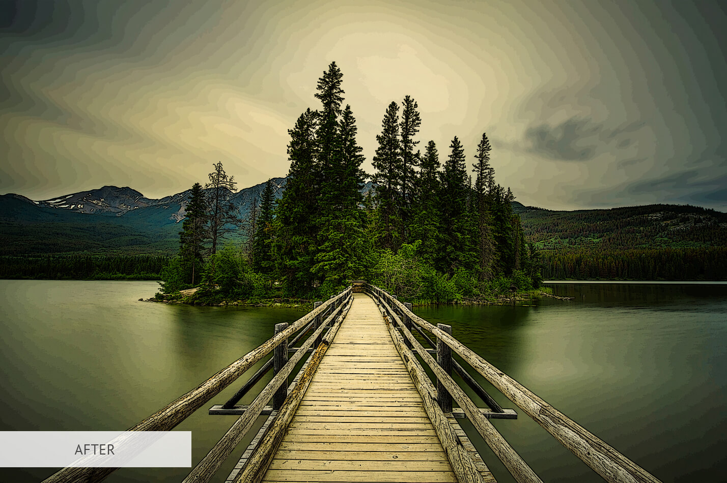 filtri photoshop gratis contorni poster 