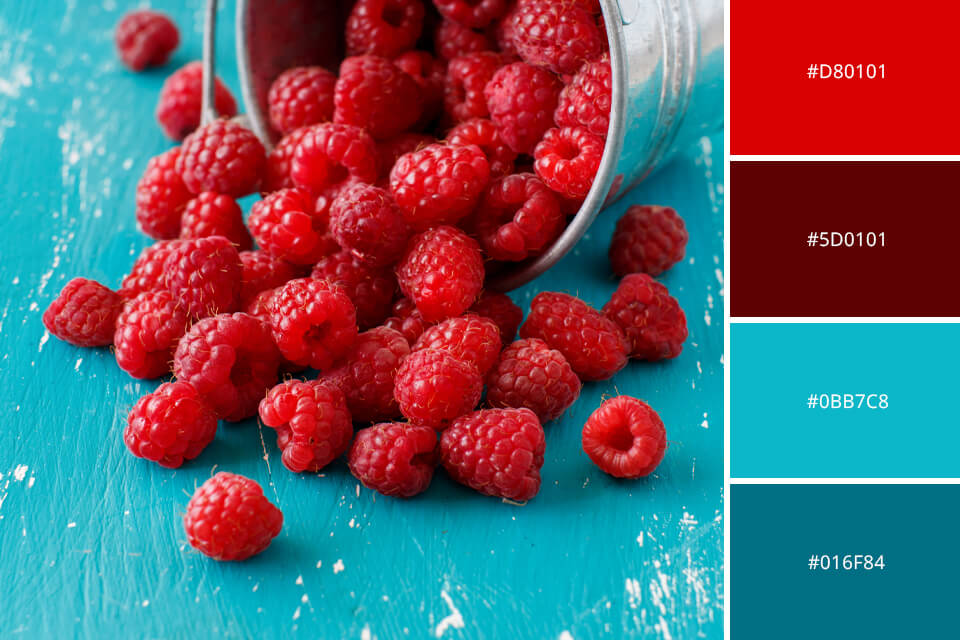 red and blue complementary colors photography